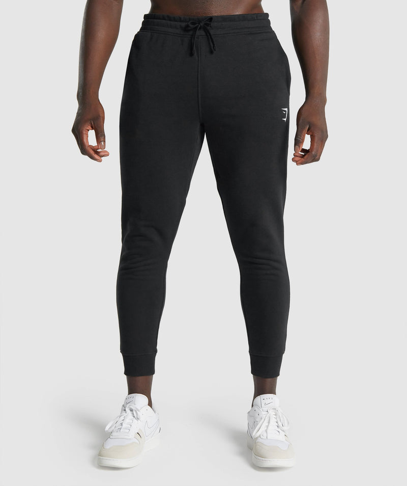 Gymshark Crest Joggers - Black 